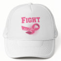 Breast Cancer Sporty Fight Like A Girl hats