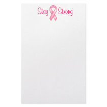 Breast Cancer Stay Strong Ribbon Stationery by Dmargie1029 Breast Cancer Stay Strong Ribbon Stationery