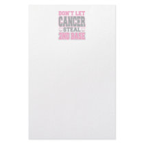 Breast Cancer Steal 2nd Base 2 Stationery