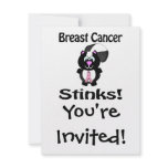 Breast Cancer Stinks Skunk Awareness Design Invitation