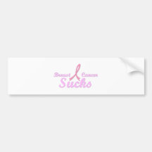 Breast cancer sucks bumper stickers