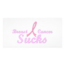 Breast cancer sucks photo cards by inktees Breast cancer sucks photo cards