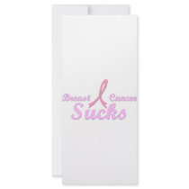 Breast cancer sucks full color rack card