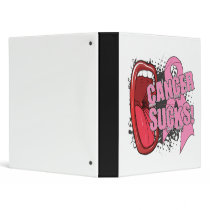 Breast Cancer Sucks Scream It Vinyl Binder