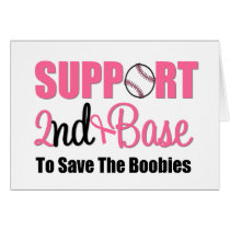 Breast Cancer Support 2nd Base Greeting Card
