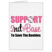Breast Cancer Support 2nd Base Greeting Card