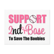 Breast Cancer Support 2nd Base Postcard