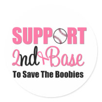 Breast Cancer Support 2nd Base Sticker