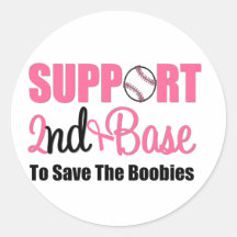 Breast Cancer Support 2nd Base Sticker