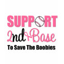 Breast Cancer Support 2nd Base t-shirts by cancerapparel Breast Cancer Support 2nd Base t-shirts