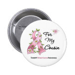 Breast Cancer Support Cousin Pinback Button