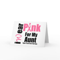 Breast Cancer Support Pink Ribbon Aunt Card