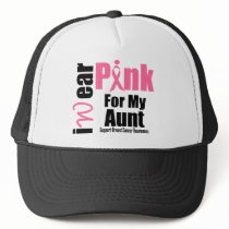 Breast Cancer Support Pink Ribbon Aunt Hats