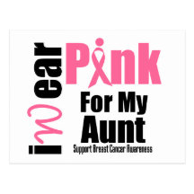 Breast Cancer Support Pink Ribbon Aunt Post Cards