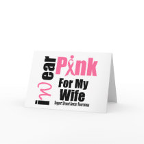 Breast Cancer Support Pink Ribbon Wife Card