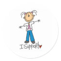 Breast Cancer Support stickers by stick_figures Breast Cancer Support stickers