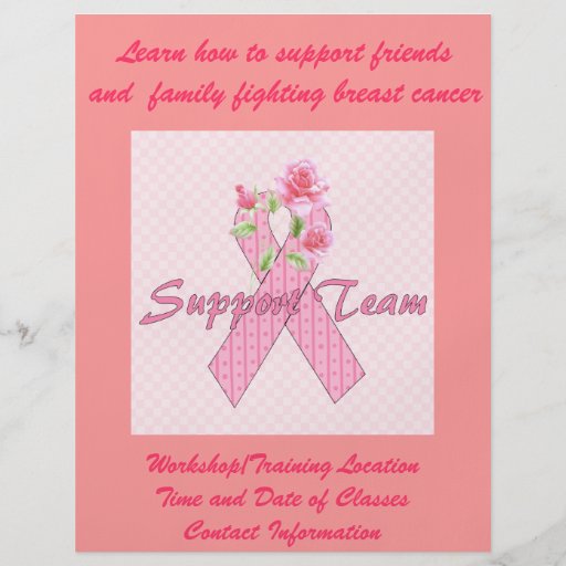 Breast Cancer Support Team Flyer Design