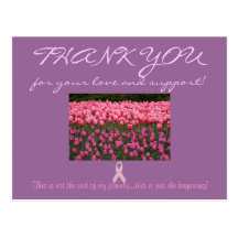 Breast Cancer Support "Thank You" Card Postcards