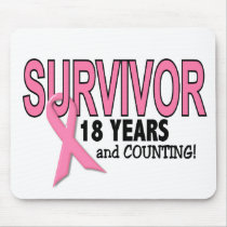 BREAST CANCER SURVIVOR 18 Years & Counting Mouse Mat