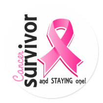 Breast Cancer Survivor 19 Round Stickers