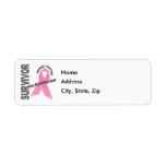 BREAST CANCER Survivor 1 Custom Return Address Label
