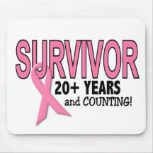 BREAST CANCER SURVIVOR 20+ Years & Counting Mouse Mats