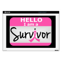 Breast Cancer Survivor 24.png Skins For 17" Laptops