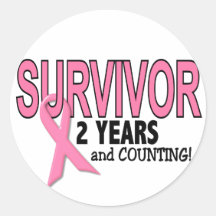 BREAST CANCER SURVIVOR 2 Years & Counting Sticker