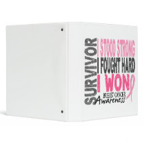 Breast Cancer Survivor 4 Vinyl Binders