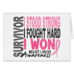 Breast Cancer Survivor 4 Greeting Cards
