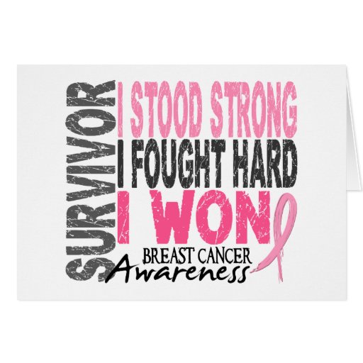 Breast Cancer Survivor 4 Greeting Cards | Zazzle