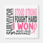 Breast Cancer Survivor 4 Refrigerator Magnets