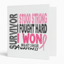 Breast Cancer Survivor 4 Vinyl Binders