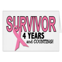 BREAST CANCER SURVIVOR 4 Years & Counting Cards