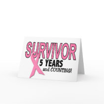 BREAST CANCER SURVIVOR 5 Years & Counting Greeting Cards