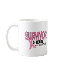 BREAST CANCER SURVIVOR 5 Years & Counting mugs