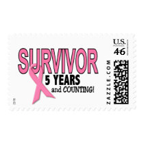BREAST CANCER SURVIVOR 5 Years & Counting postage