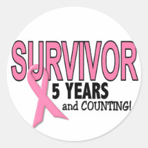 BREAST CANCER SURVIVOR 5 Years & Counting Sticker