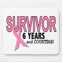 BREAST CANCER SURVIVOR 6 Years & Counting Mouse Mats