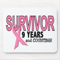 BREAST CANCER SURVIVOR 9 Years & Counting Mouse Mats