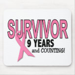 BREAST CANCER SURVIVOR 9 Years &amp; Counting Mouse Mats