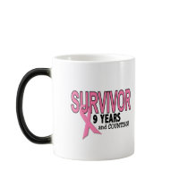 BREAST CANCER SURVIVOR 9 Years & Counting mugs by awarenessgifts BREAST CANCER SURVIVOR 9 Years & Counting mugs