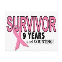 BREAST CANCER SURVIVOR 9 Years & Counting Post Cards