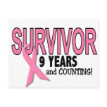 BREAST CANCER SURVIVOR 9 Years &amp; Counting Post Cards
