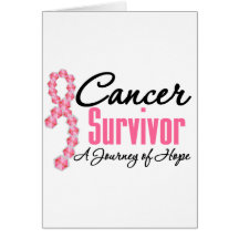 Breast Cancer Survivor Awareness Journey Ribbon Cards