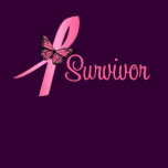 Breast Cancer Survivor Butterfly Pink Ribbon Shirt