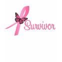 Breast Cancer Survivor Butterfly Pink Ribbon Shirt shirt