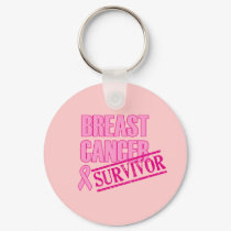Breast Cancer Survivor Button keychains