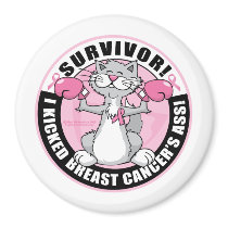 Breast Cancer Survivor Cat magnets