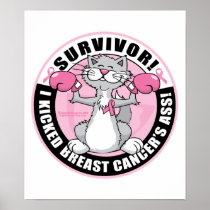 Breast Cancer Survivor Cat Print